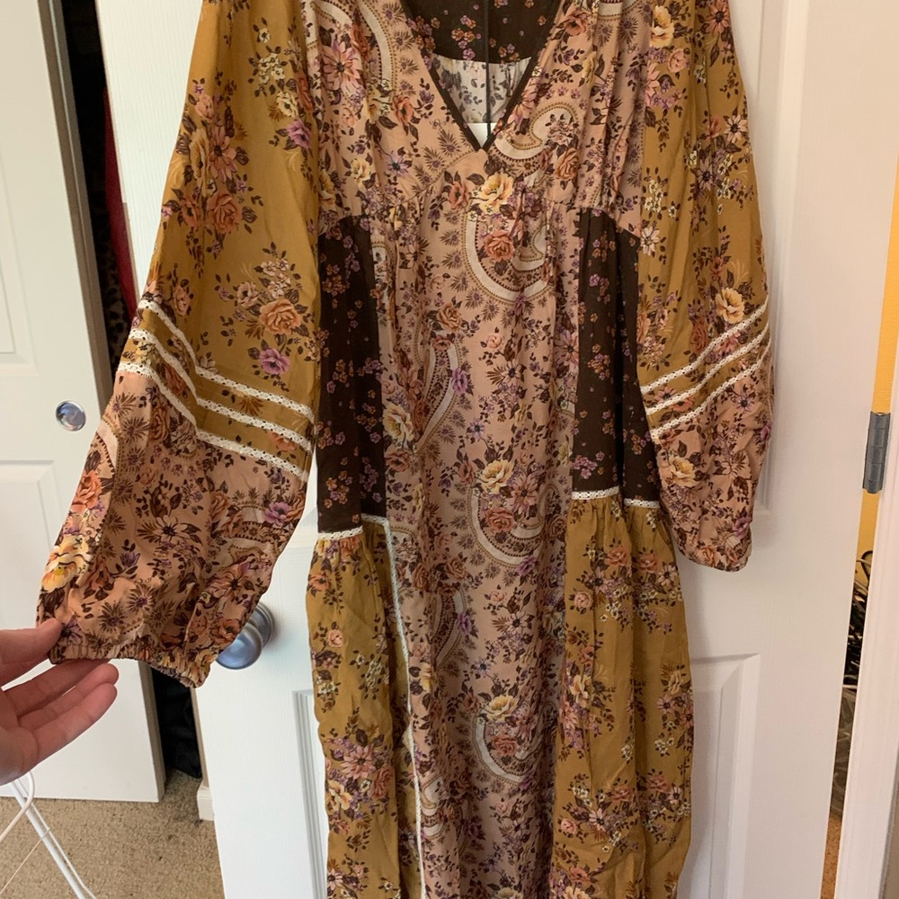 NWT Spell Melody Midi Dress, Wood Stock - Picture 2 of 9